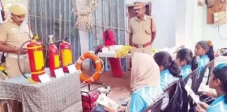 நாகர்கோவிலில் தீ பாதுகாப்பு விழிப்புணர்வு பயிற்சி