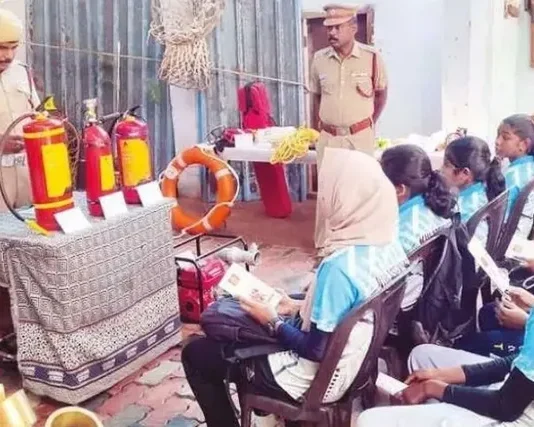 நாகர்கோவிலில் தீ பாதுகாப்பு விழிப்புணர்வு பயிற்சி
