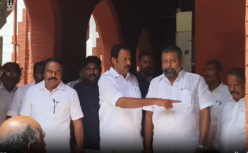 நாகர்கோவில் நீதிமன்றத்தில் அமைச்சர் ஆஜர்