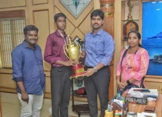 குமரி: தேசிய போட்டியில் மாணவர் 2-ம் இடம்; கலெக்டர் பராட்டு