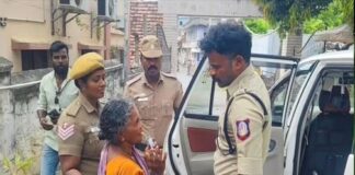 கடன் கொடுப்பதாக கூறி பத்திரம் மோசடி: மூதாட்டிக்கு நேரில் ஆறுதல் கூறிய எஸ்.பி. ஸ்டாலின்