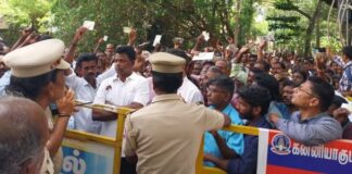 சம்பள உயர்வு கேட்டு தோட்ட தொழிலாளர்கள் தொடர் போராட்டம்