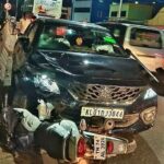 நாகர்கோவில் பார்வதிபுரம் பாலத்தில் ஏற்பட்ட விபத்தில் காயமடைந்த இருசக்கர வாகன ஓட்டி லைப் கேர் மருத்துவமனையில் அனுமதி